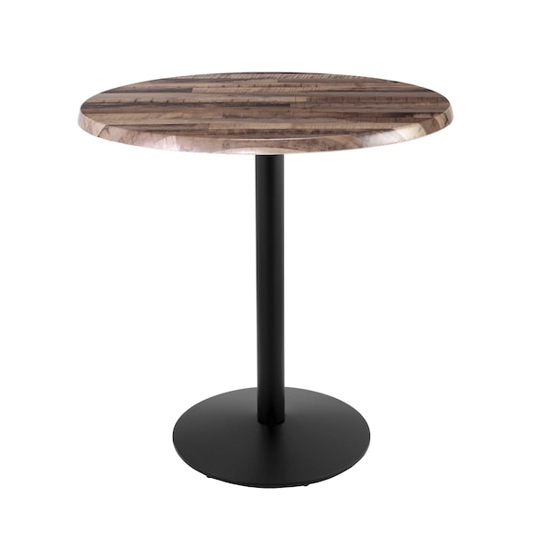 42" Tall In/Outdoor All-Season Table, 36" dia. Rustic Top